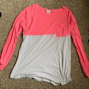 PINK long sleeve T shirt